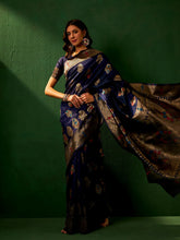 Womens Fashion Ethnic Navy Blue Color Sarees-MLSHWSA1146NBL0ONE